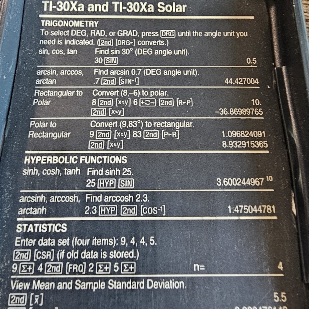 Texas Instruments TI-30Xa Solar Calculator - Picture 3 of 12